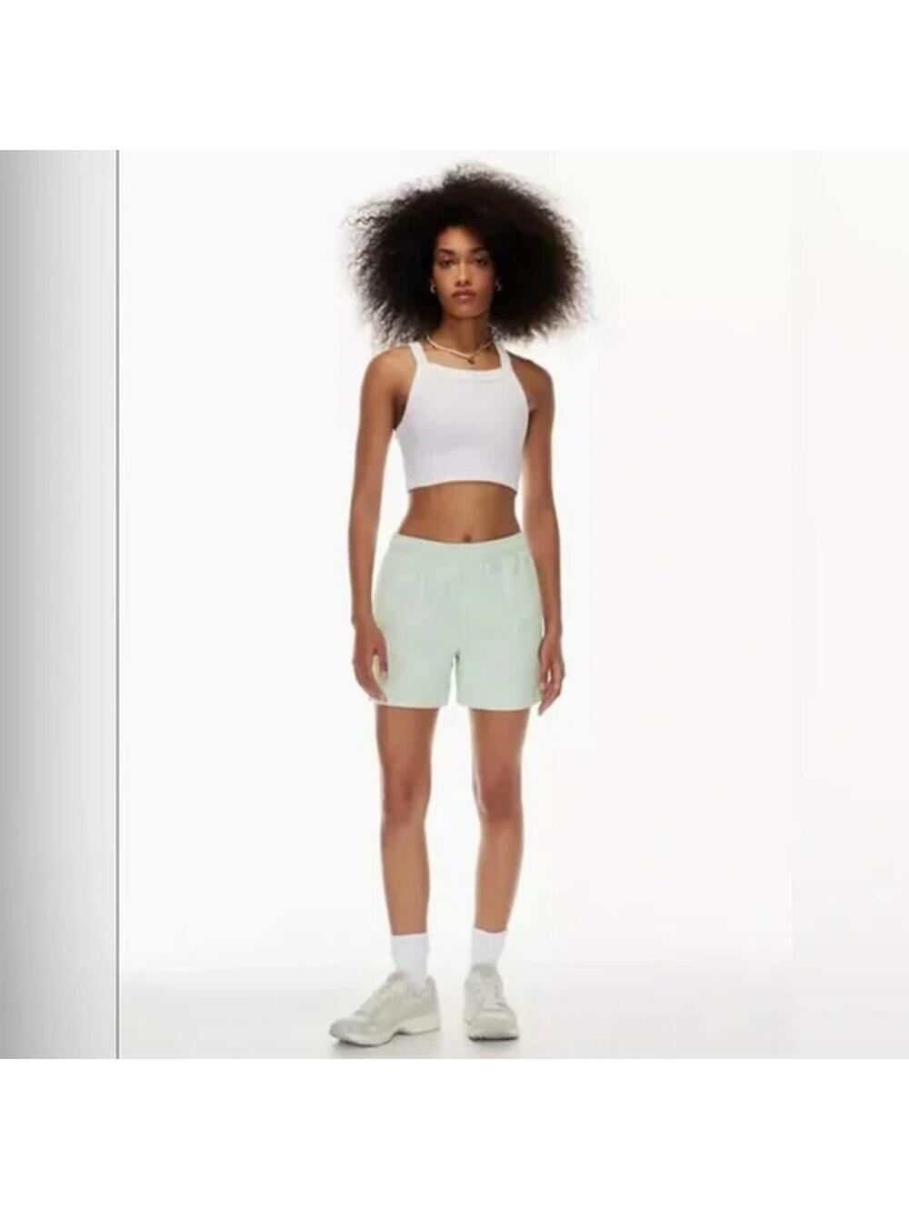 Aritzia TNA Big Easy Nylon Shorts - Green - Small